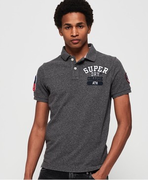 Superdry Classic Superstate Pique Férfi Póló Szürke | ZDEUB0231